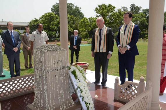 The Chancellor and Foreign Secretary visit the Gandhi Smriti in New Delhi